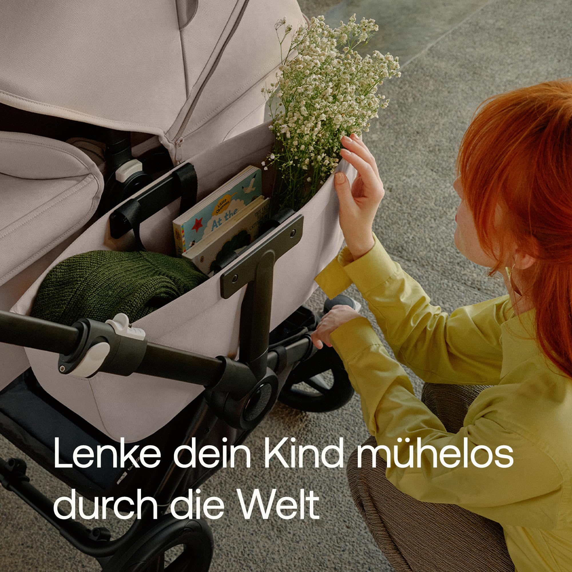 Bugaboo Donkey 5 Mono Kinderwagen, umbaubar zum Doppel- oder Zwillingskinderwagen, Graphit/Stormy Blue