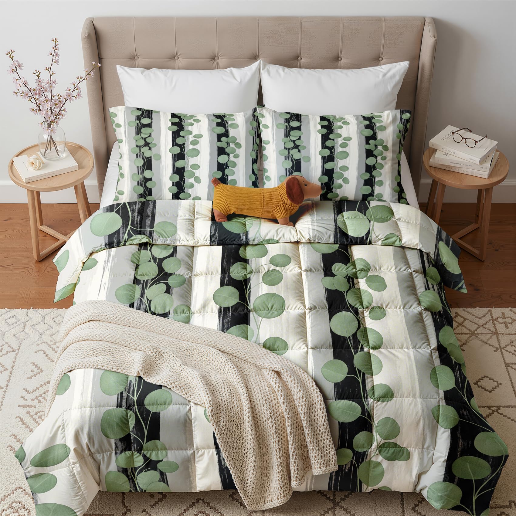 GEDAEUBA Eucalyptus Leaves Duvet Super King Size 10.5 Tog