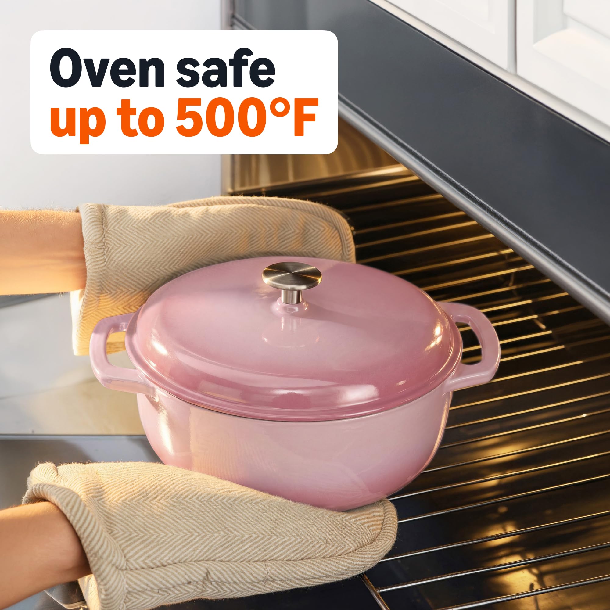 Amazon.com: Amazon Basics Enameled Cast Iron Dutch Oven Pot with