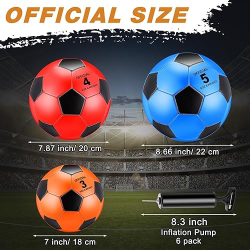 Miniatura 2 de Balón de fútbol de Navidad de operación a granel con agujas de bomba, regalo oficial de pelota de fútbol desinflada para jóvenes y adultos, práctica