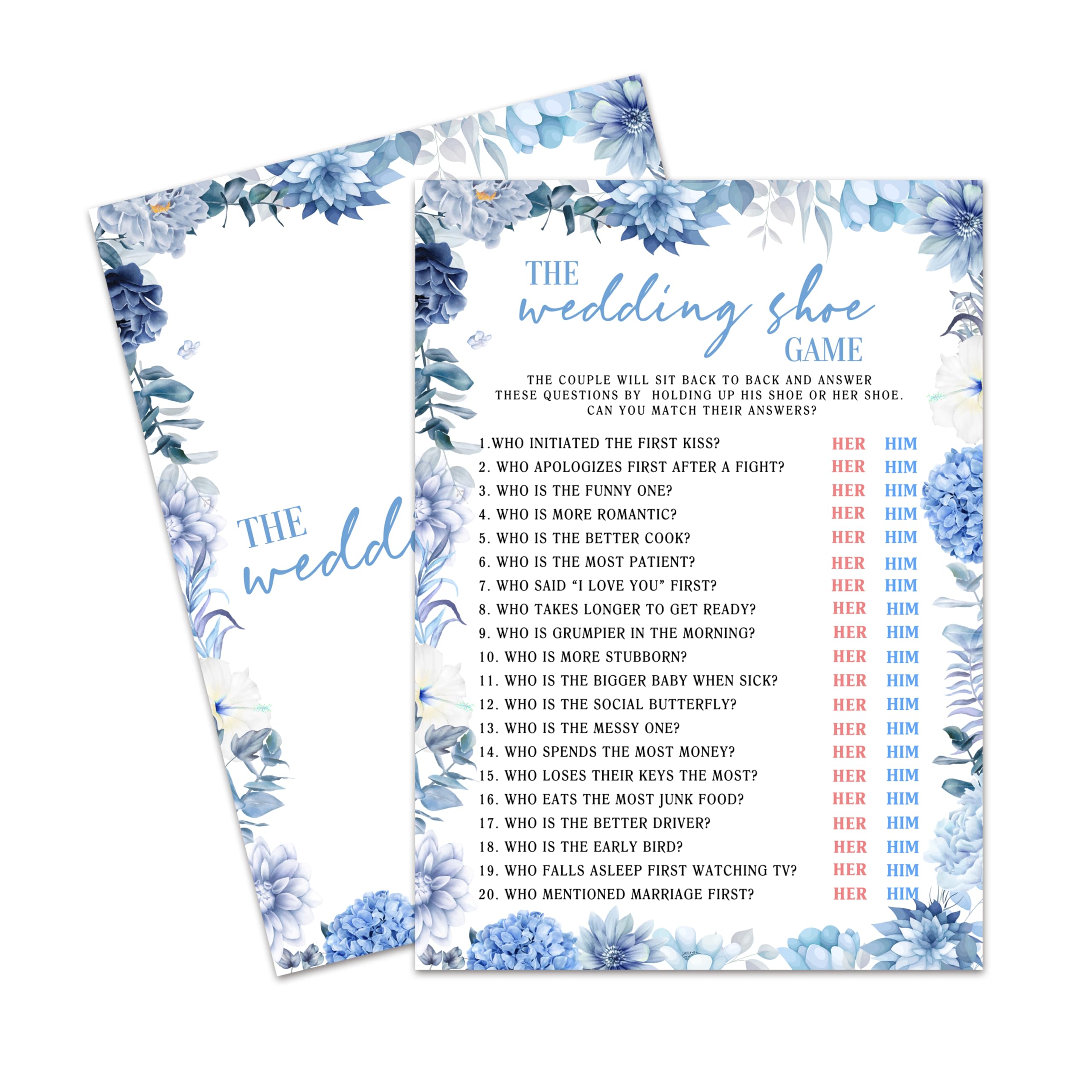 CTLHKY Bridal Shower Games, Blue Hydrangea Theme Wedding Shower Games, Bridal Shower Decorations Supplies Activities Ideas, Bachelorette, Engagement