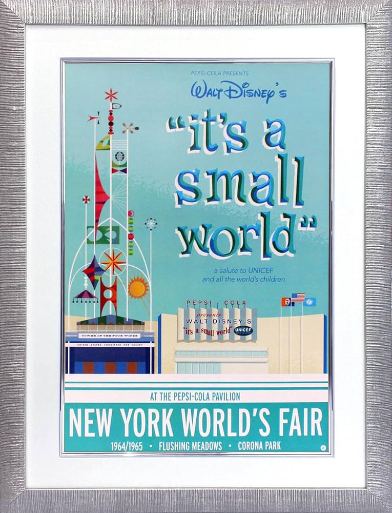 ディズニー スモールワールド額縁入りアート