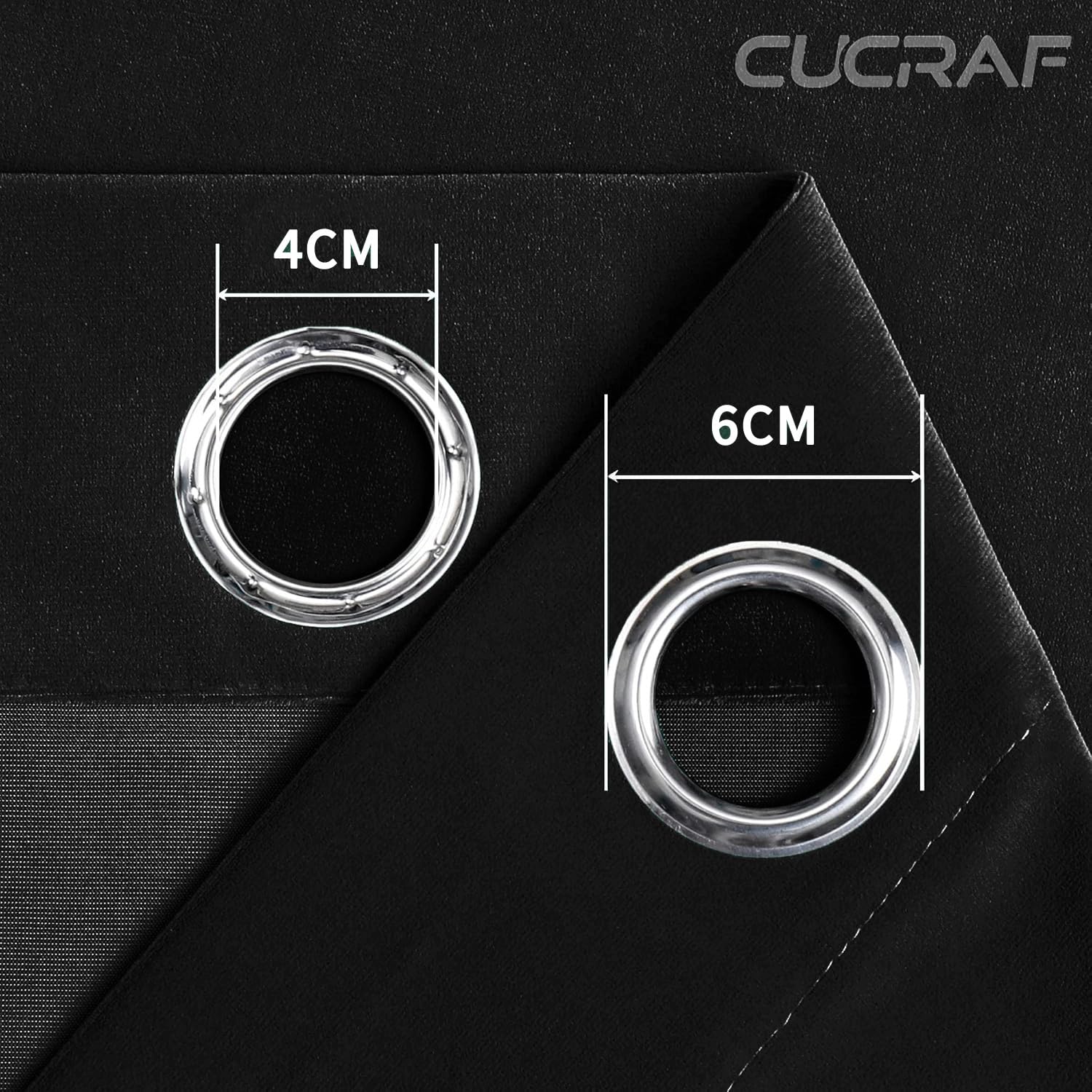 CUCRAF Lot de 2 rideaux en velours avec œillets - 160 x 140 cm (H x l) - Élégants - Isolation thermique - Isolation acoustique - Doux, protection contre le froid - Pour salon, chambre à coucher