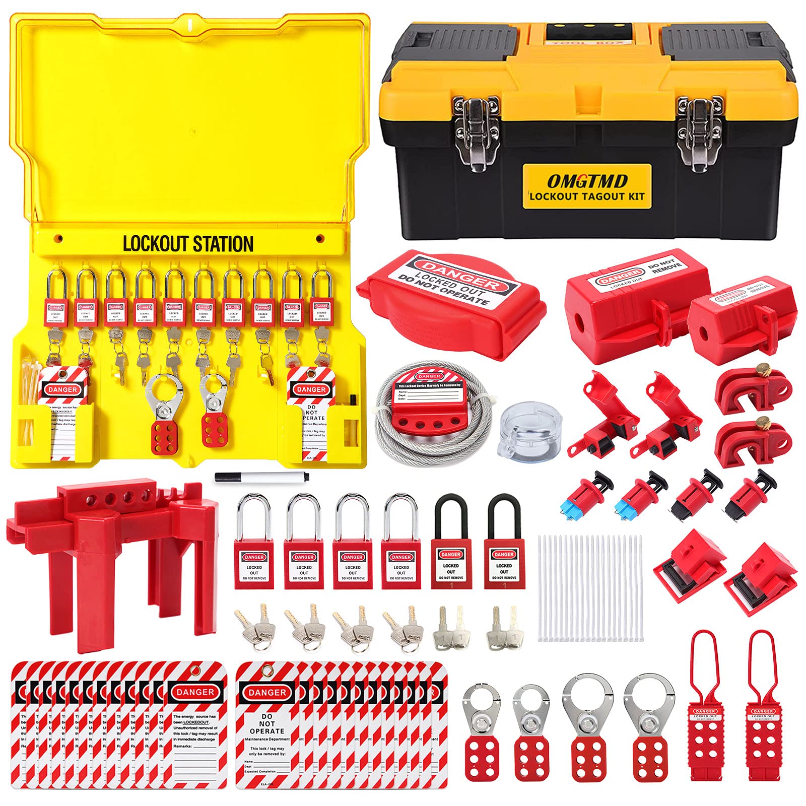 Buy Lockout Tagout Station Lockout Tagout Kit Loto Safety Padlocks Lockout Hasp Breaker Lockout