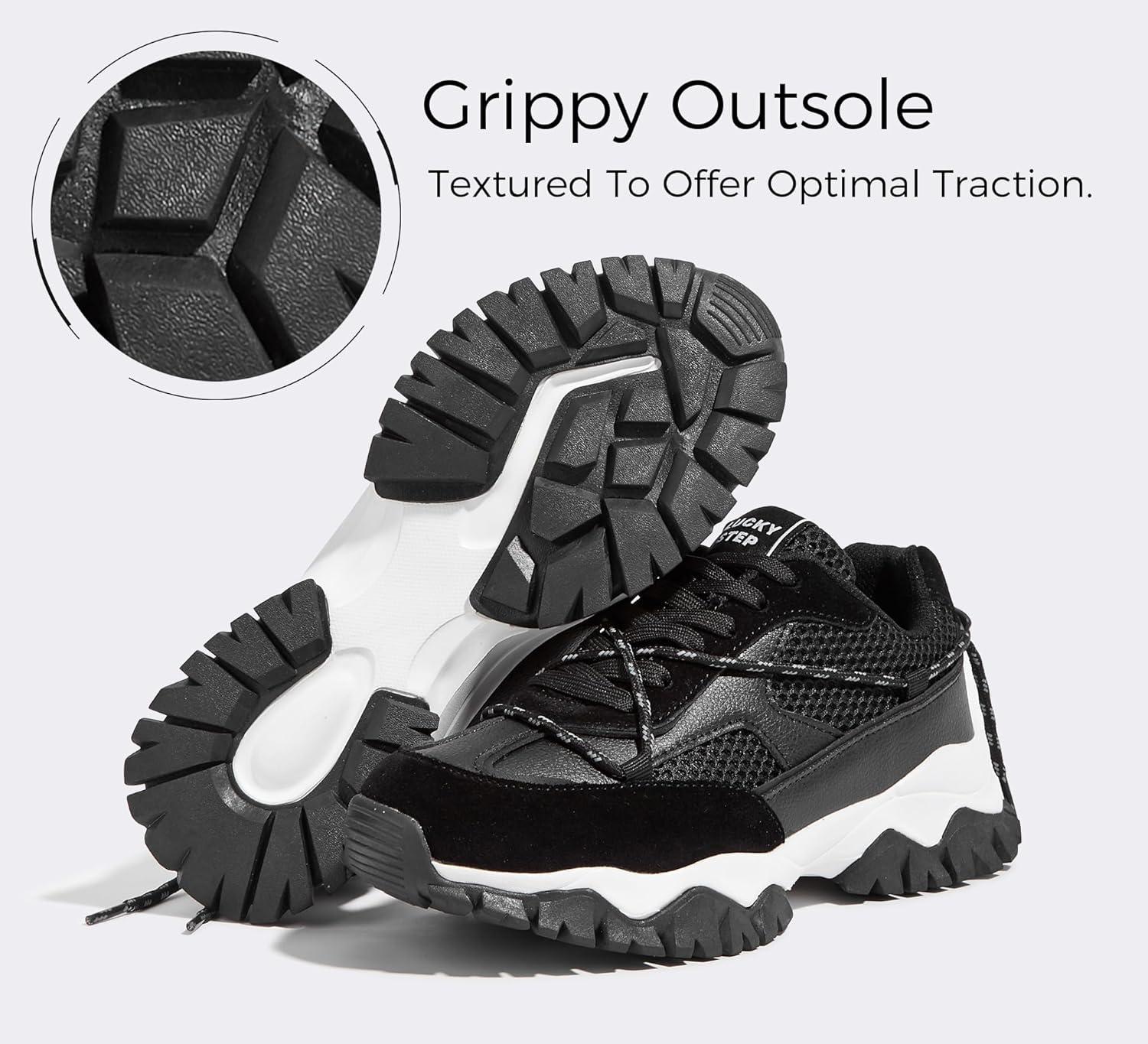 LUCKY STEP Women's Platform Colorful Fashion Sneakers Tennis Retro Colorblock Adjustable Lace Lifestyle Stylish Cute Chunky Dad Casual Walking Shoes - Image 9