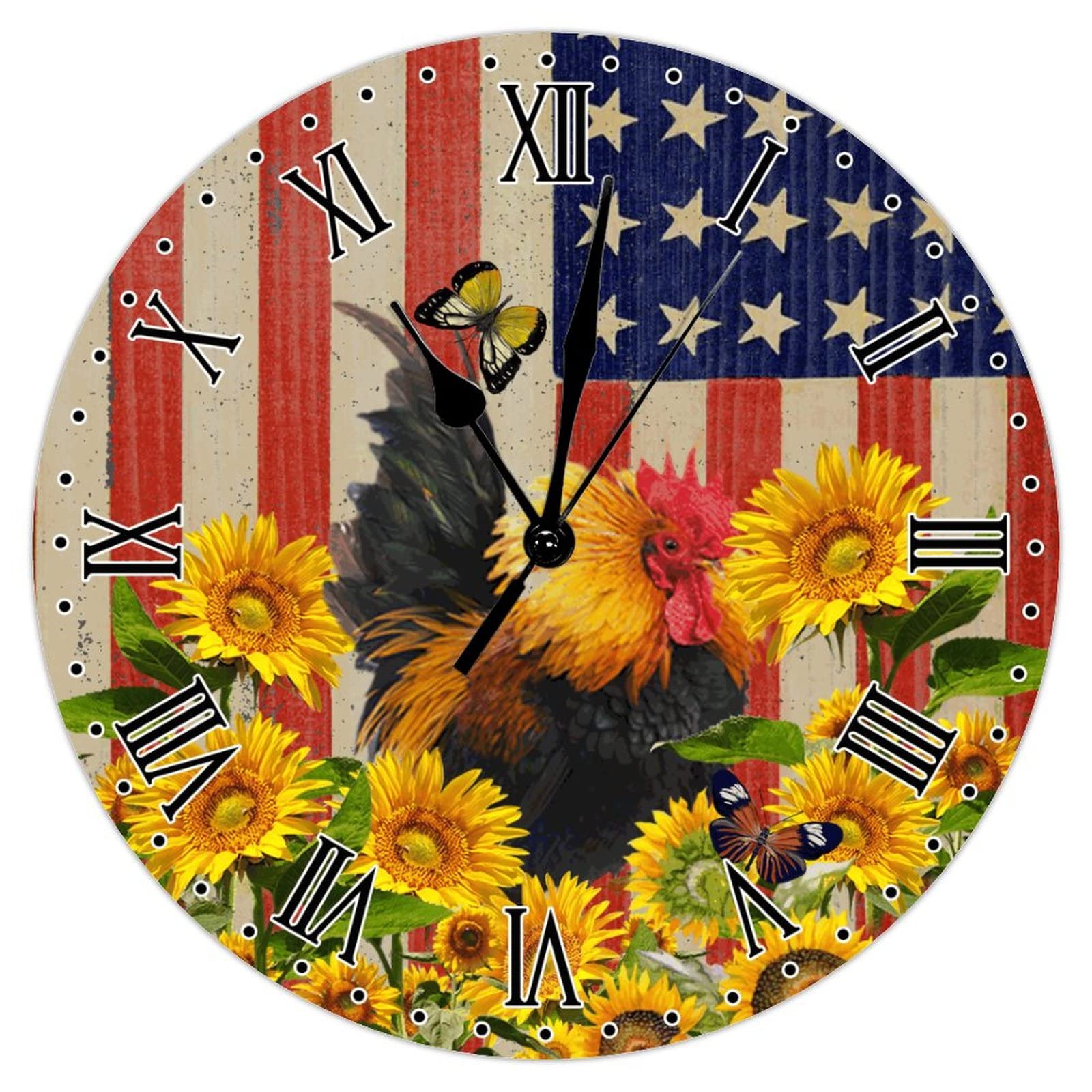 Horloge murale poule sans tic tac résout le problème du bruit dans le salon