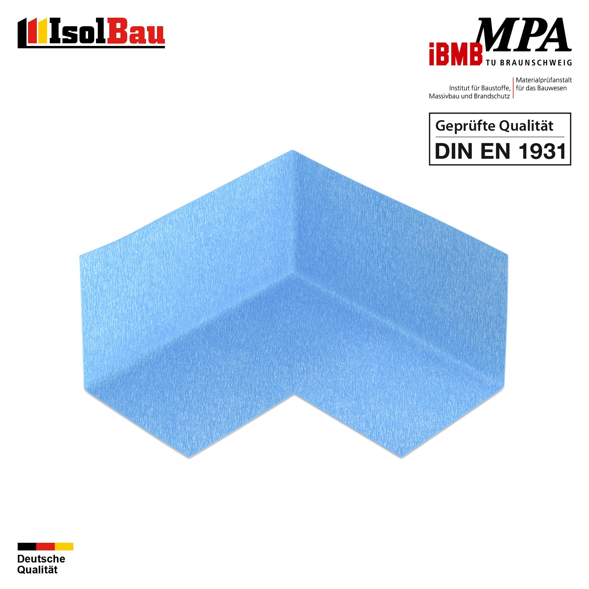 Isolbau Innenecke P3 Blau - 100 Stück - Wasserdichtes Eck-Dichtband für Sanitär, Dusche, Bad, Fliesen, Eckabdichtung Dichtecke Abdichtung für Innen- & Außenbereich