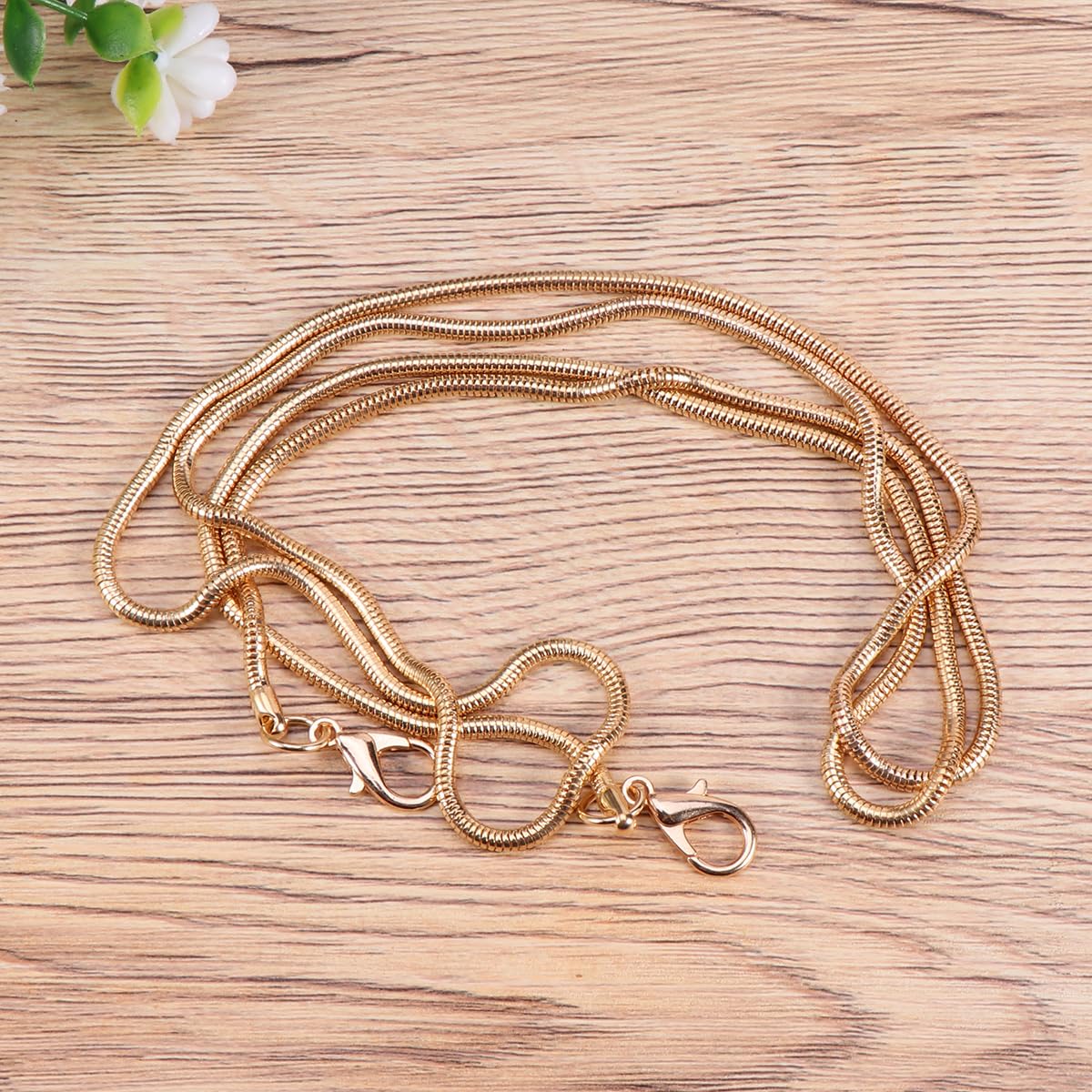 Healifty Cadena De Bolso Dorada De 47.24 Pulgadas Con Hebillas Metalicas Para Correa De Repusto Bolso Bandolera Accesorios Versatiles Para Bolsos Medianos