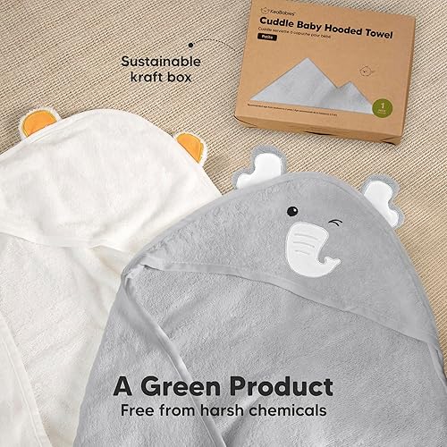 Miniatura 8 de KeaBabies Toalla con capucha para bebé, viscosa derivada de bambú, toalla de baño para niños, toallas para bebés, toalla grande con capucha, toallas