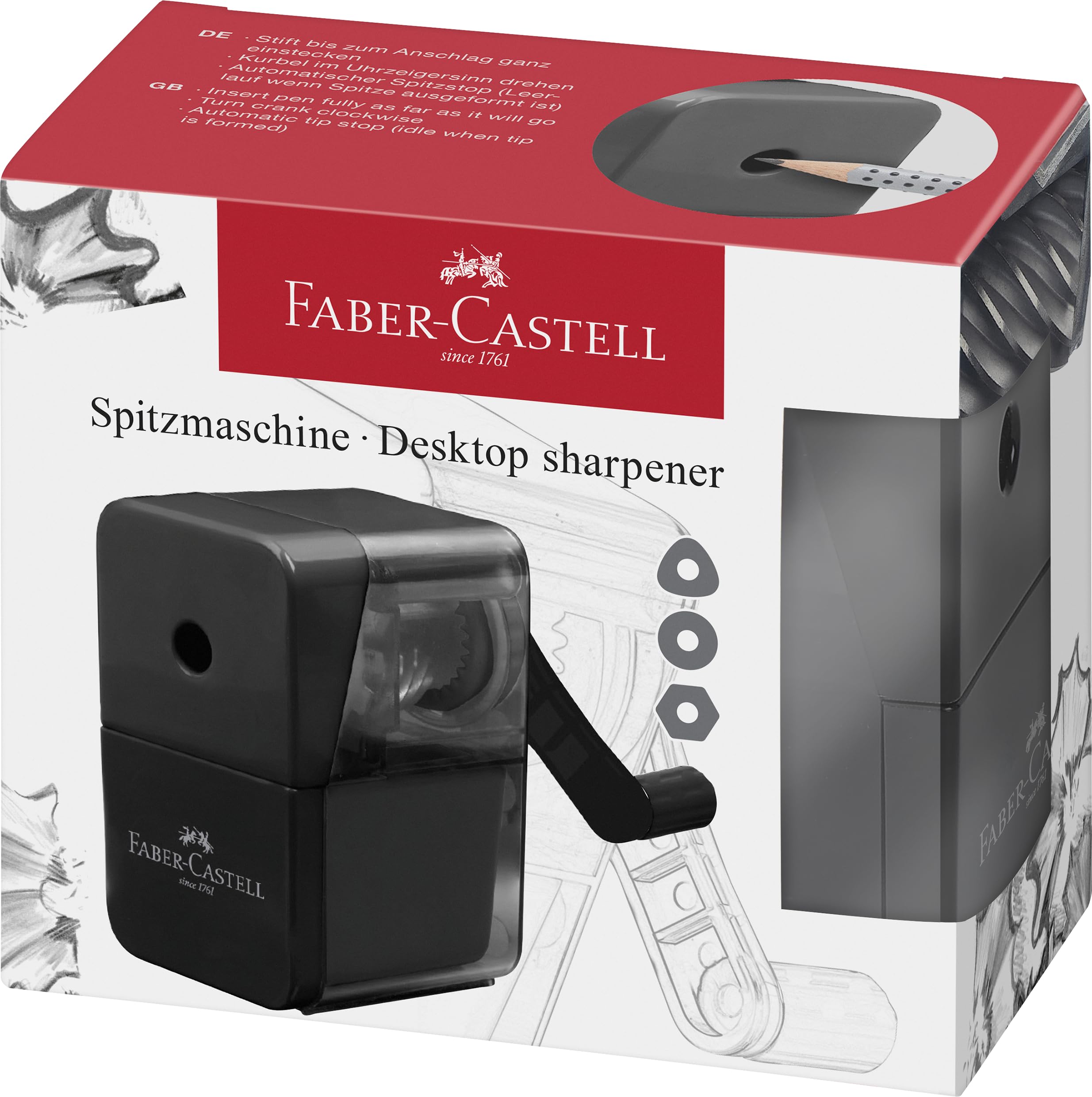 チキン様ご確認ページ Amazon.co.jp: Faber-Castell 180984 - Anspitzer mit Kurbel, schwarz
