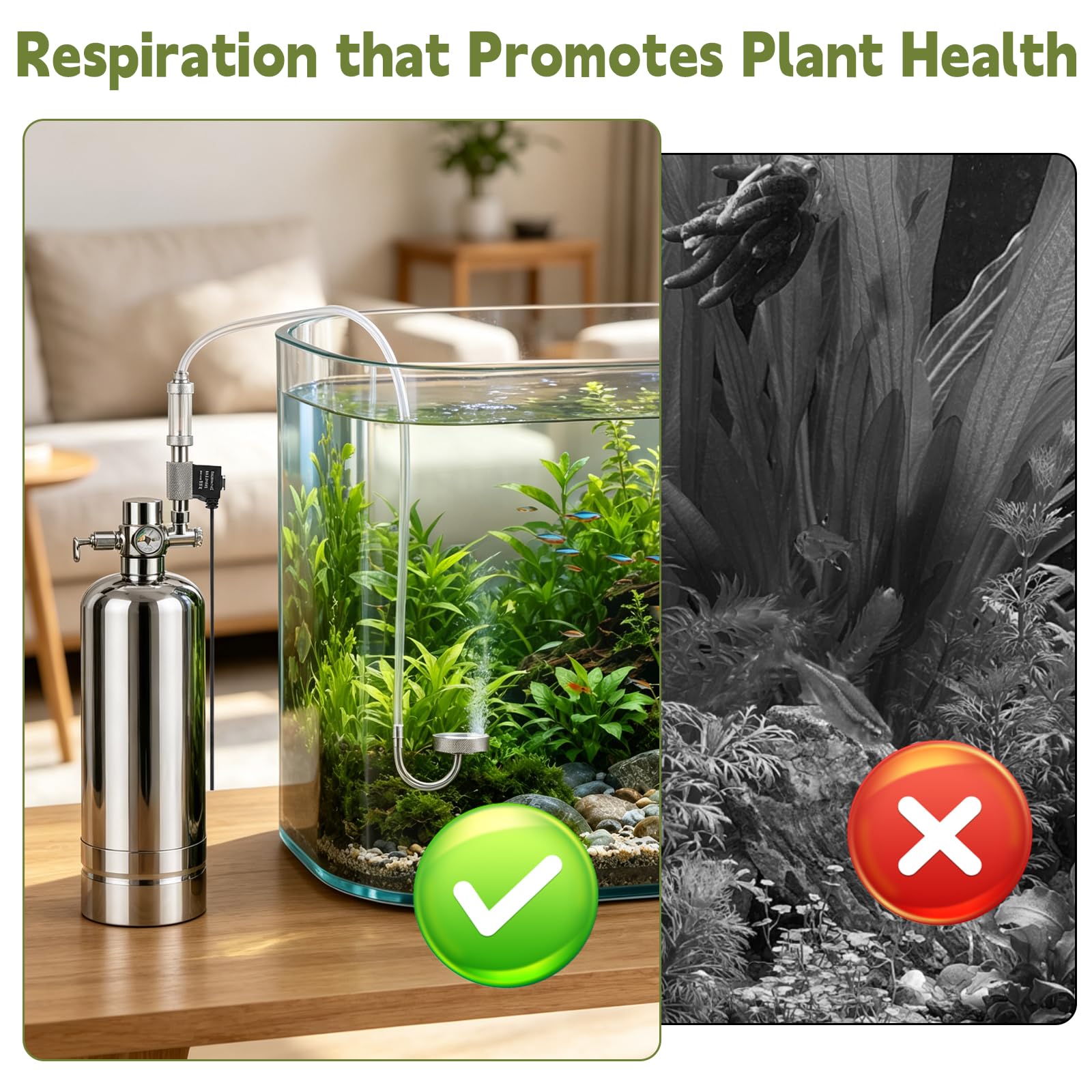 Kit generador de CO2 para acuario de 2 litros con válvula solenoide y