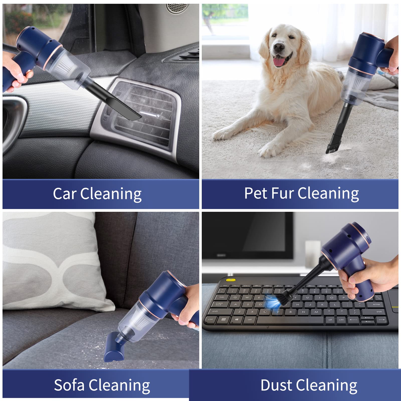 Amazon | YKSINX ハンドヘルド掃除機 コードレス 車用掃除機 USB充電式