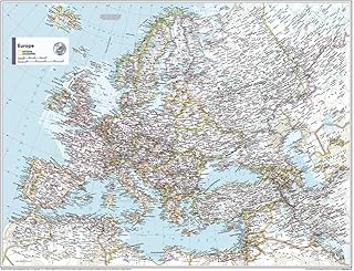 National Geographic Maps: Europe Political Wall Map - Compact - 21.5 x 16.25 inches - Front Lamination