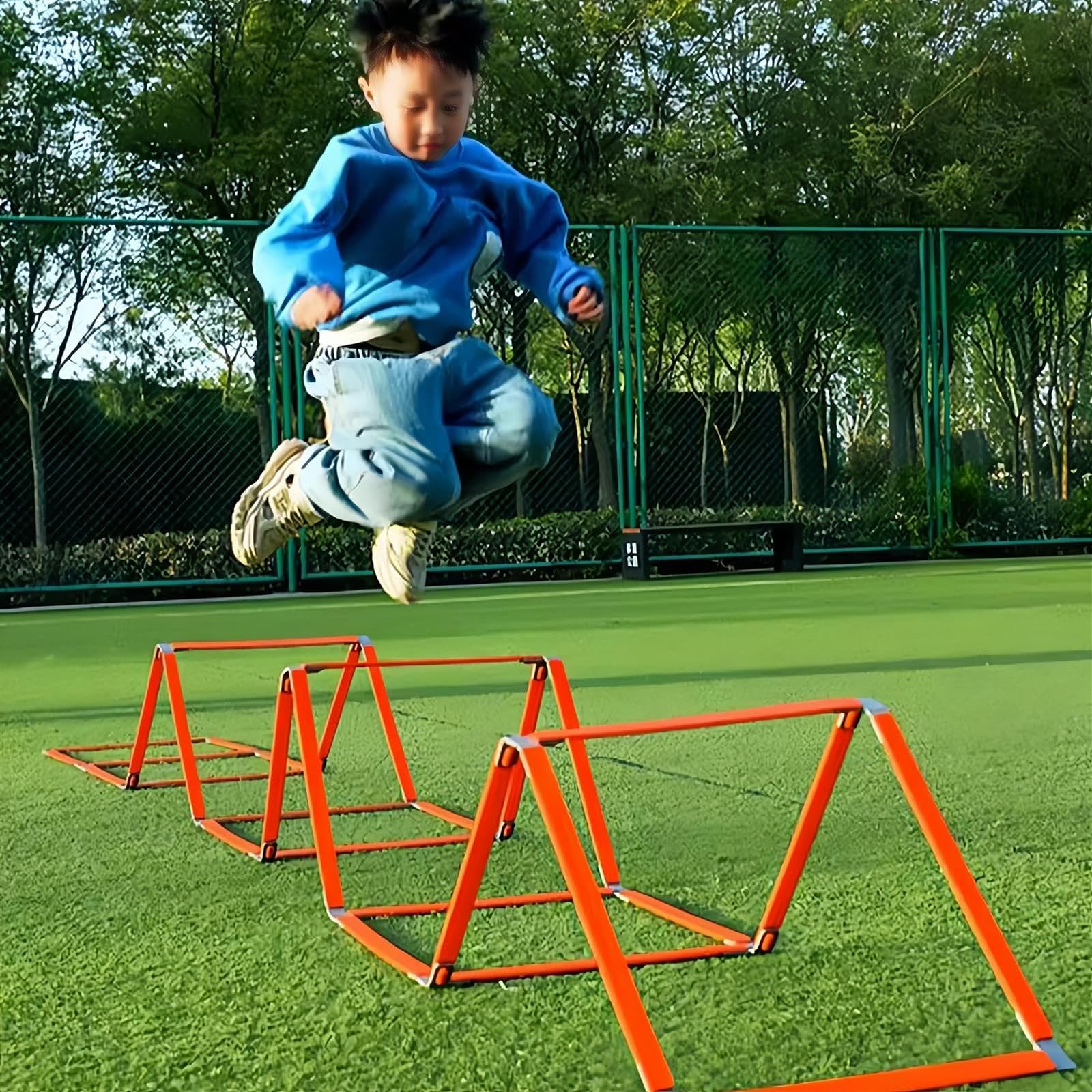 Ostacoli di velocità e scala di agilità, antiscivolo leggera attrezzatura sportiva per calcio, basket, pista, bambini e adulti