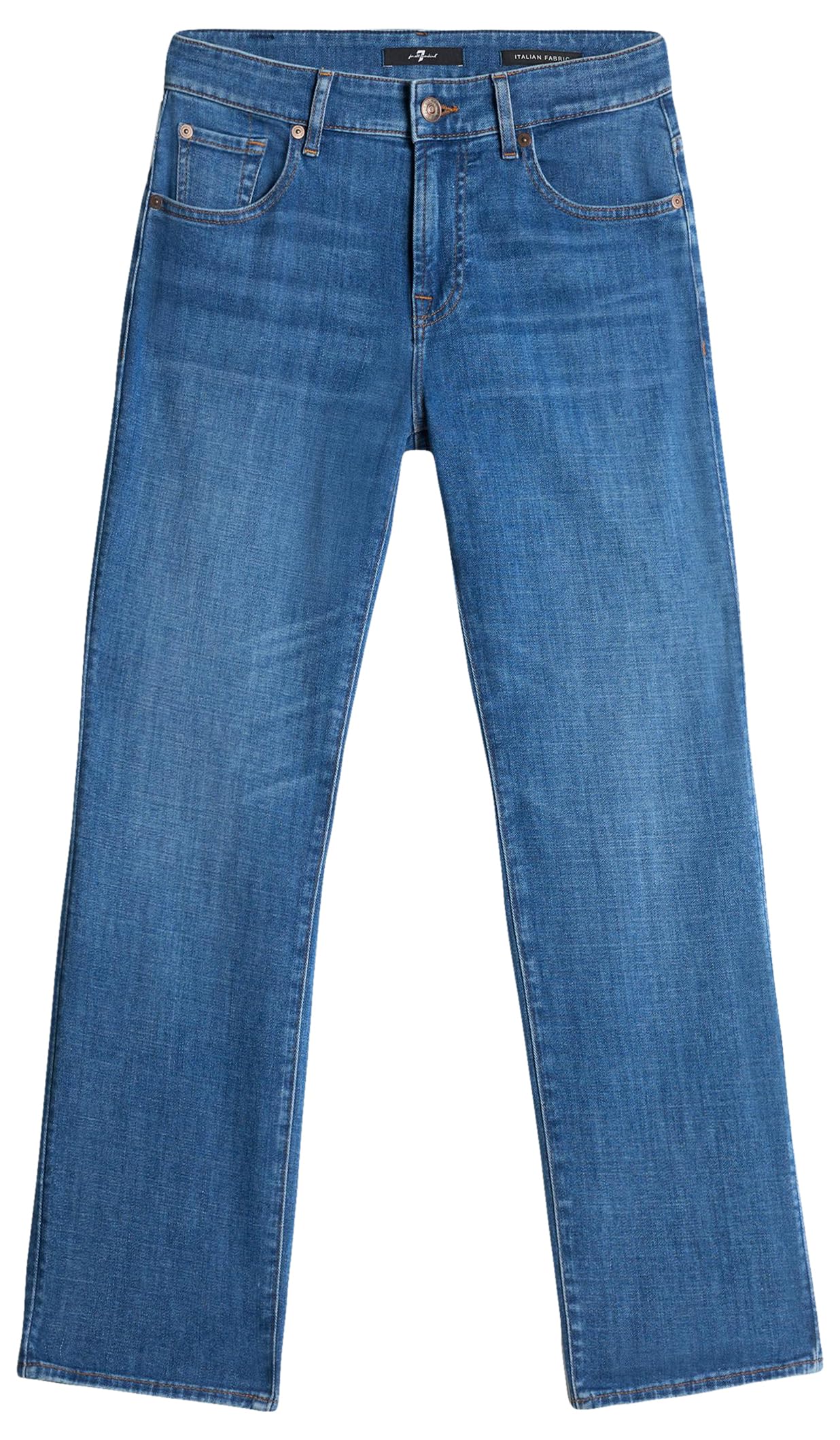 7 For All Mankind Calie Straight Ankle Nevada, Mid Blue, 26 W