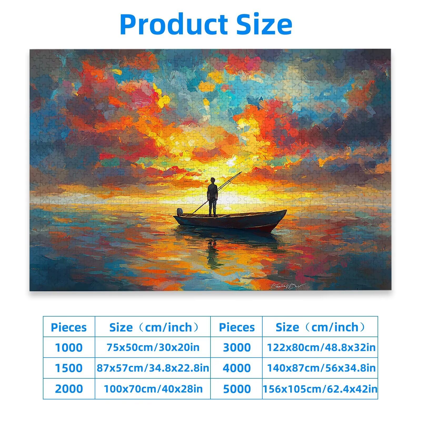 Puzzle 2000 Piezas, Puzzle Paisaje con Caja para Adultos, DIY Atardecer Rompecabezas Madera para Adultos, 2000 Piezas Rompecabezas Desafiante, para Decoracion Hogar, Regalo Mujer, Regalo Hombre, -2570
