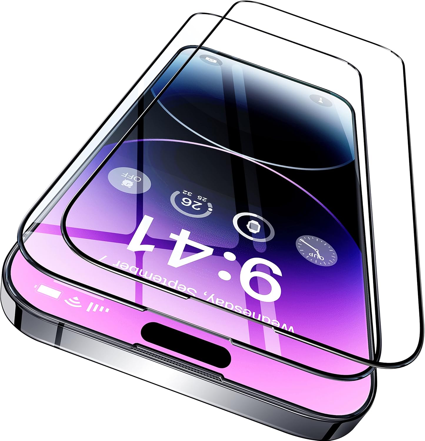 在庫有り お買い得 【ガラスフィルム付】iPhone14本体パープル新品未