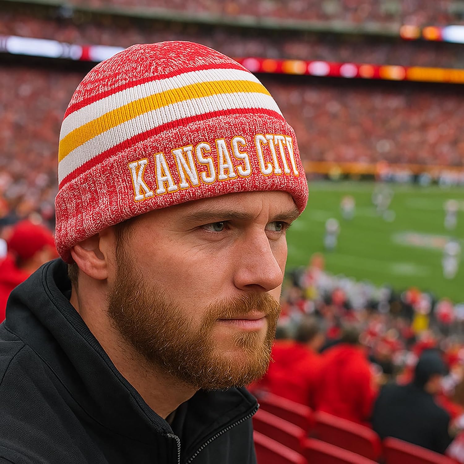 Vintage Classic Skull Cap 3D Embroidery Beanie Cuffed Winter Hat Knit Comes with Warm Gloves Fasion Gifts for Men Women Fans - Image 7