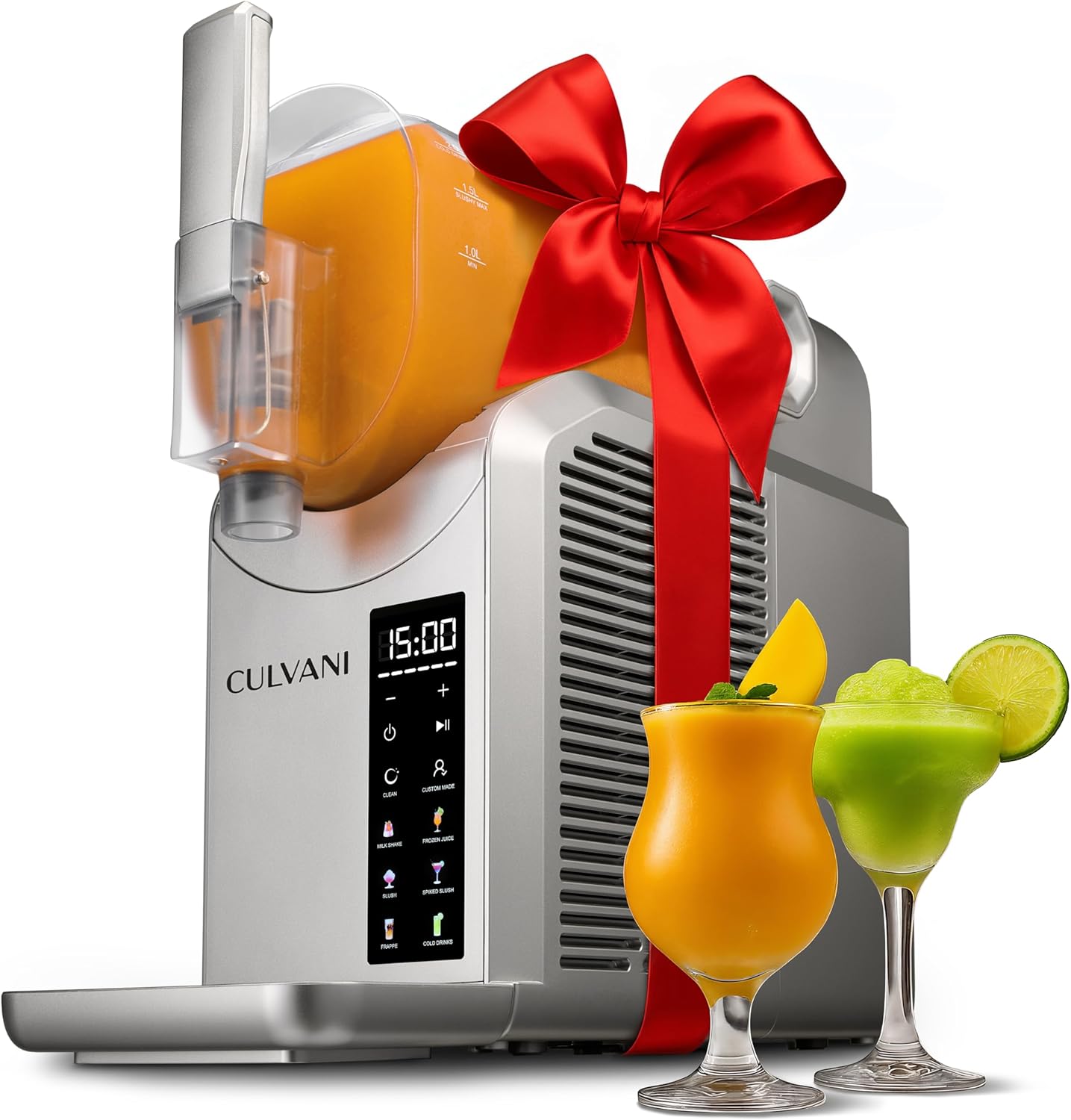 Chillux Frozen Drink Maker for Home Bar | Digital Display Slushie Machine, Margarita & Cocktail Slush Maker | Quiet Operation, Easy Clean, 6 Preset Modes, 4-Hour Cooling for Parties & Family Fun