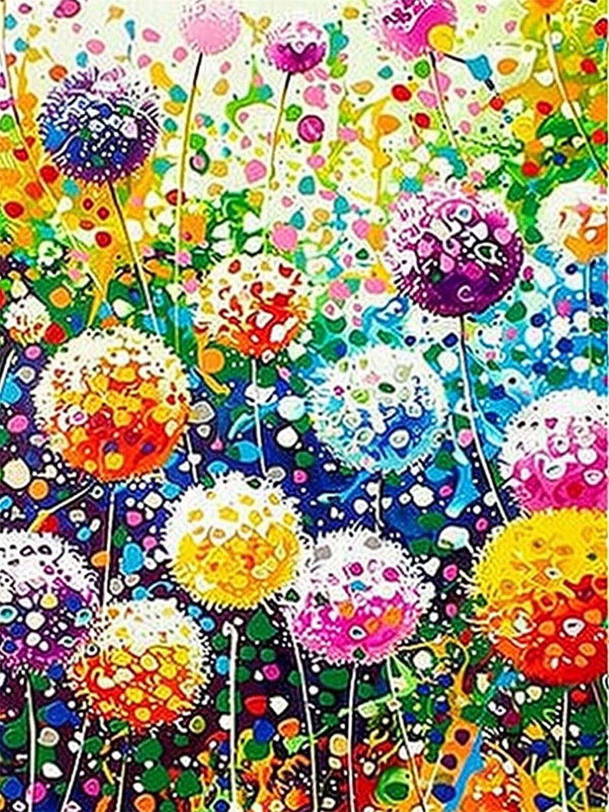 Amazon | ダイヤモンドアート 花 5D ダイヤモンドアート キット 抽象的