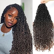 SOKU Mini Passion Twist Crochet Hair 20" - 8 Packs Pre Twisted Senegalese Yanky Twist Crochet Hair Bey-Blonde Pre-looped Synthetic Dreadlocks Bohemian Locs for Black Women