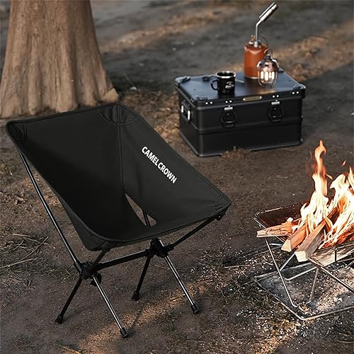 Miniatura 2 de CAMEL CROWN Silla de camping portátil plegable compacta para césped, silla de mochilero ligera con bolsa de transporte para senderismo al aire