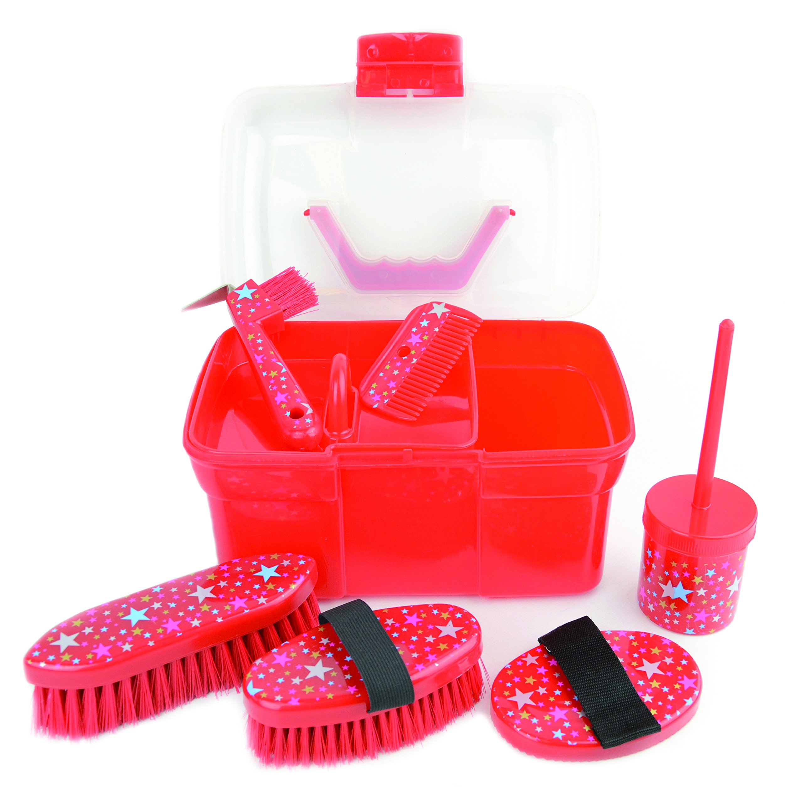Lincoln Star Pattern Grooming Kit - Red