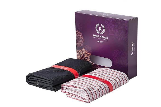 Regal Weaves by Arvind Fabric Gift Box (Unstitched, Multicolor, Free Size)- Single Pair Pack (FABPACKDES-36) at Rs. 354