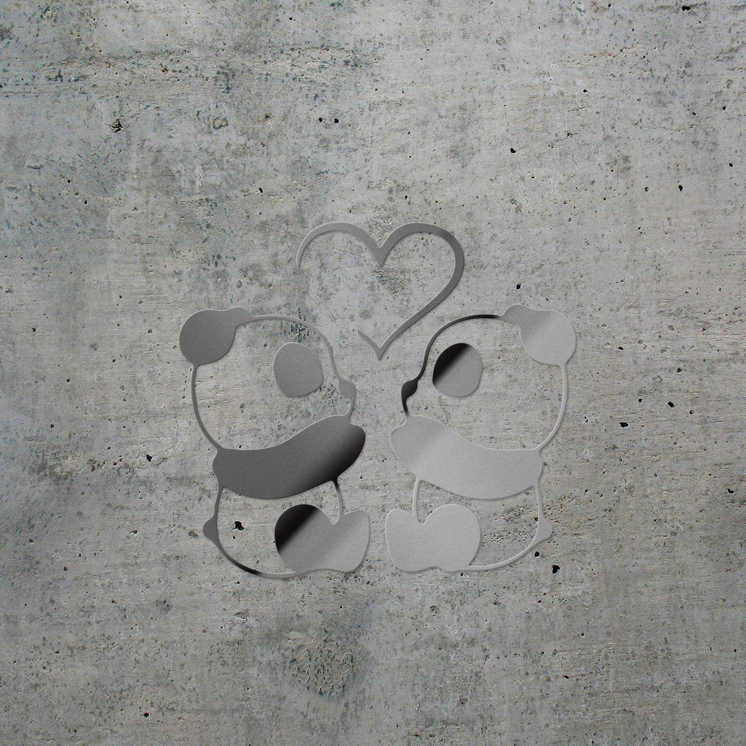 Amazon.com - Transparent Decal Stickers of Panda Love (Metallic