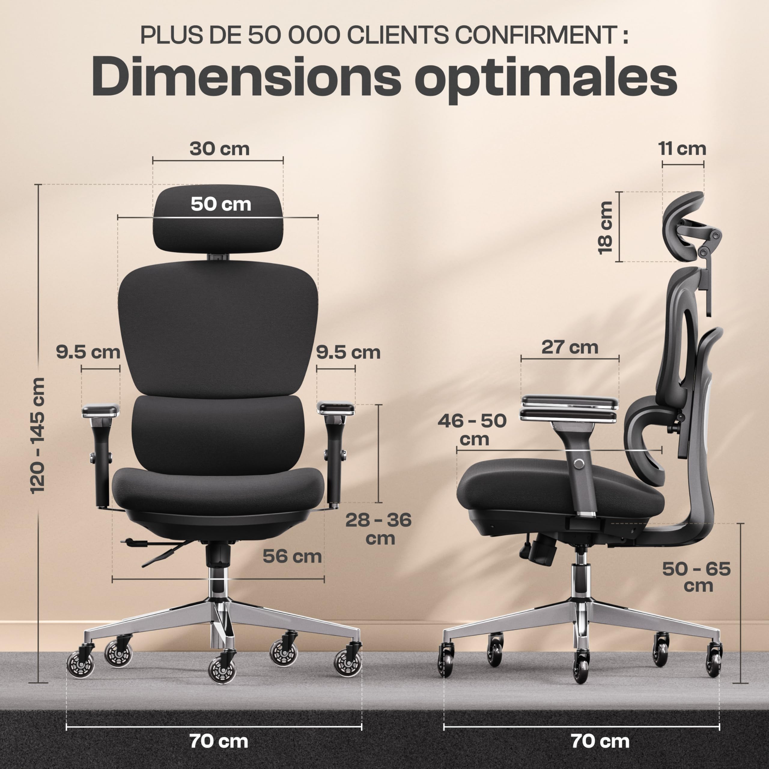 Merlin Chaise de Bureau Ergonomique [TESTÉ ET APPROUVÉ]