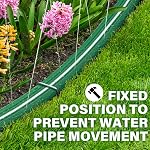 Jin&Bao Sprinkler Hose with Holes 50FT, Heavy Duty Watering Garden Hose, High-Efficiency Sprinklers System for Lawn and Garden with Staples