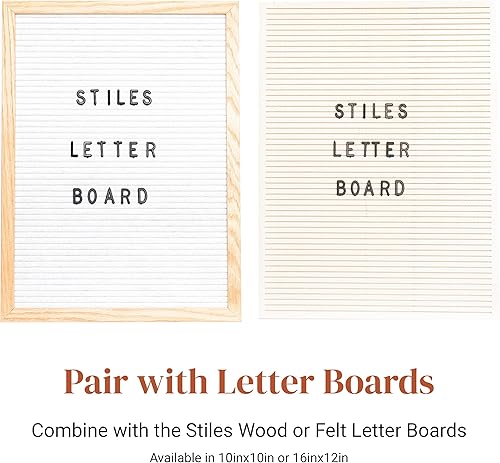 Miniatura 4 de Stiles Juego de letras estándar de 66.9 in para tablones de cartas, números intercambiables, símbolos y letras para anuncios de fieltro y madera y