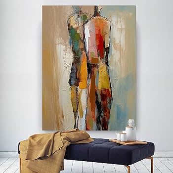 Amazon.com: Yahedoba Colorful multi-person abstract woman