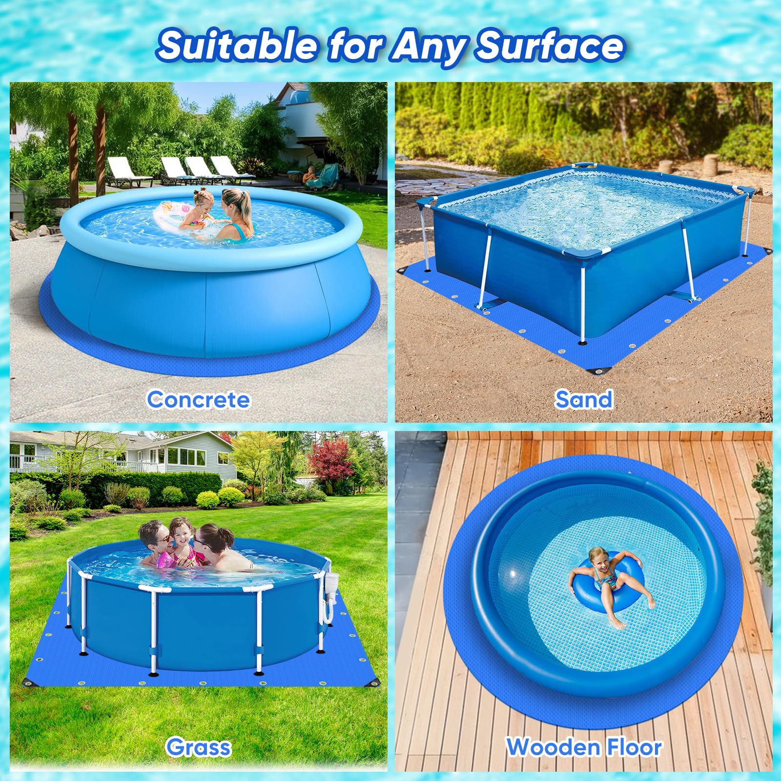 Padding Swimming Pool Snapklik.com : 18 FT Pool Liner Pad,Pools Pads For Above Ground Pools ...