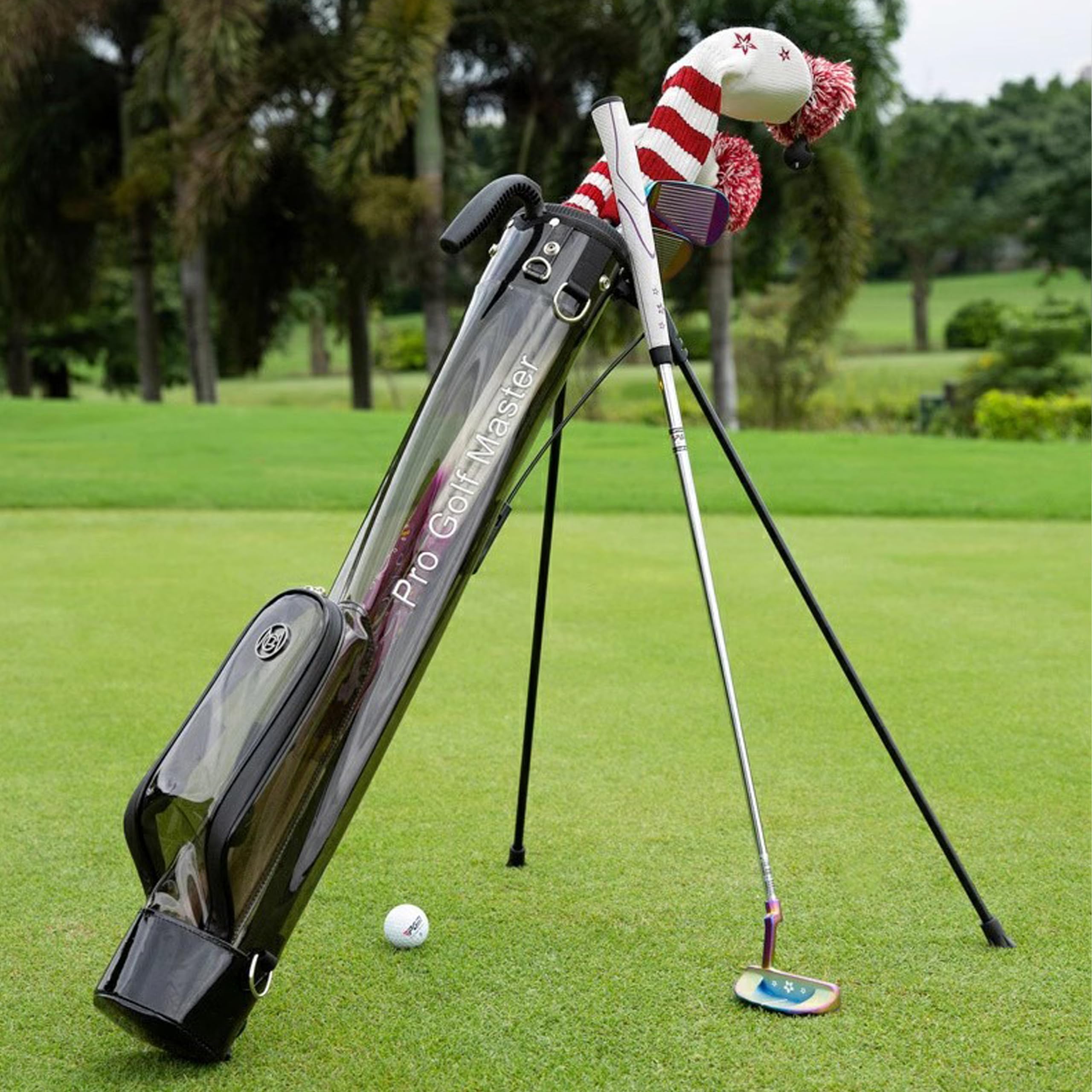 PGM Golf Sunday Bags - Leichte Golftasche mit Ständer - Leicht zu tragen und langlebige Pitch Putt Golftasche - Golftasche für die Driving Range, Par 3 und Executive Courses - Golf Gun Bag