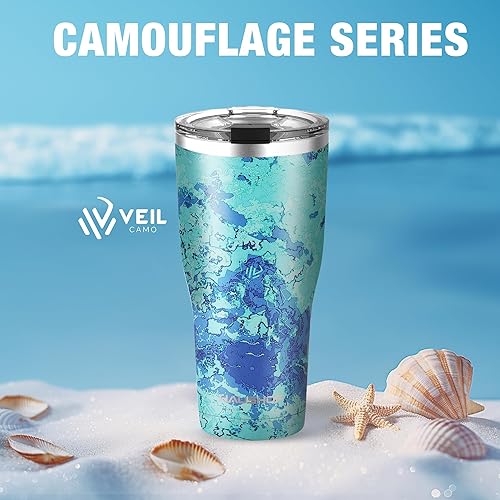 Miniatura 5 de HAUSHOF Vaso de 20 onzas, vaso de café al vacío de acero inoxidable, vaso aislado duradero para bebidas calientes y frías, vaso de agua portátil con