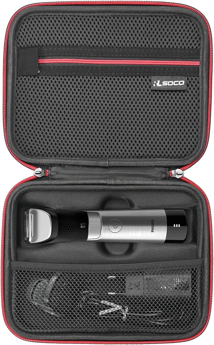 RLSOCO Hard Case for Philips Beard Trimmer Series 9000 with Lift & Trim Pro System (Model BT9810/13) & Series 9000 Trimmer + OneBlade Model MG9550/15,MG9530/15 (Case Only