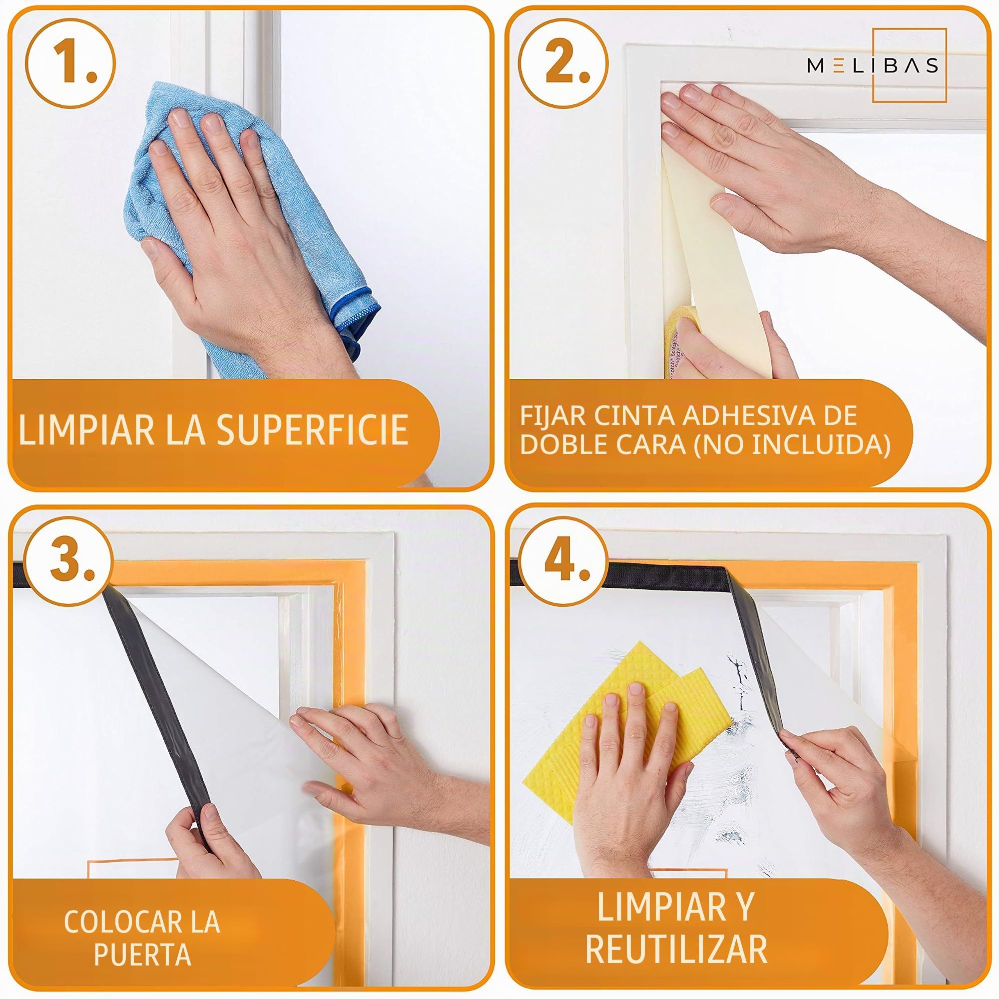 Protector de polvo para puerta Pro – reutilizable con cierre magnético – 2,2 x 1,2 m – Protector de polvo de PVC premium – para bricolaje (profesional), pintores