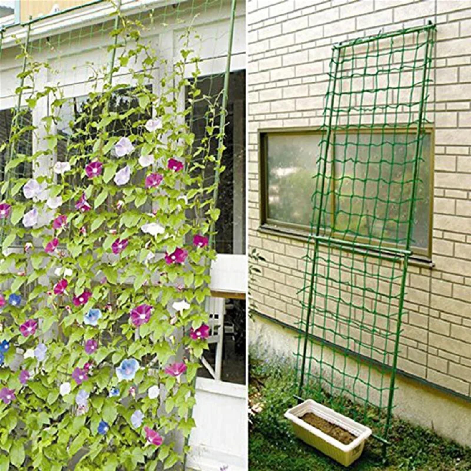 Rete da arrampicata da giardino, 1,8 m x 3,6 m, supporto per fiori, verdure, cetrioli e piante rampicanti, ideale per giardino e serra