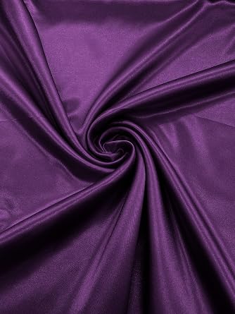 Crepe Back Satin Bridal Fabric Draper/Prom/Wedding/58" Inches Wide Japan Quality Eggplant, 9 Yards