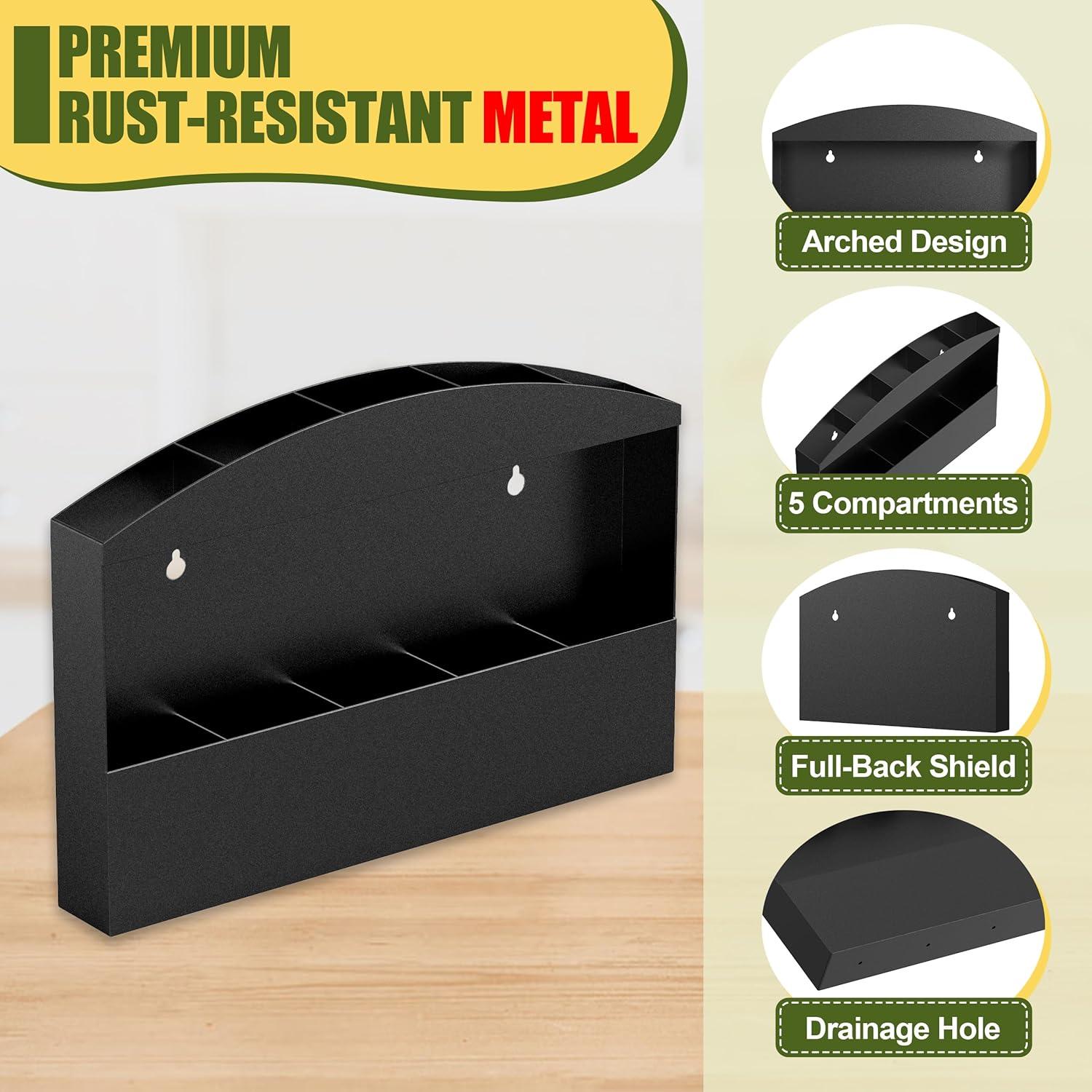 MyLifeUNIT Straw Holder for Cabinet Door, Metal Straw Dispenser Organizer Wall Mount with Double Sided Adhesive Tape, Compatible with Tumbler Straws and Coffee Stirrers - Image 5