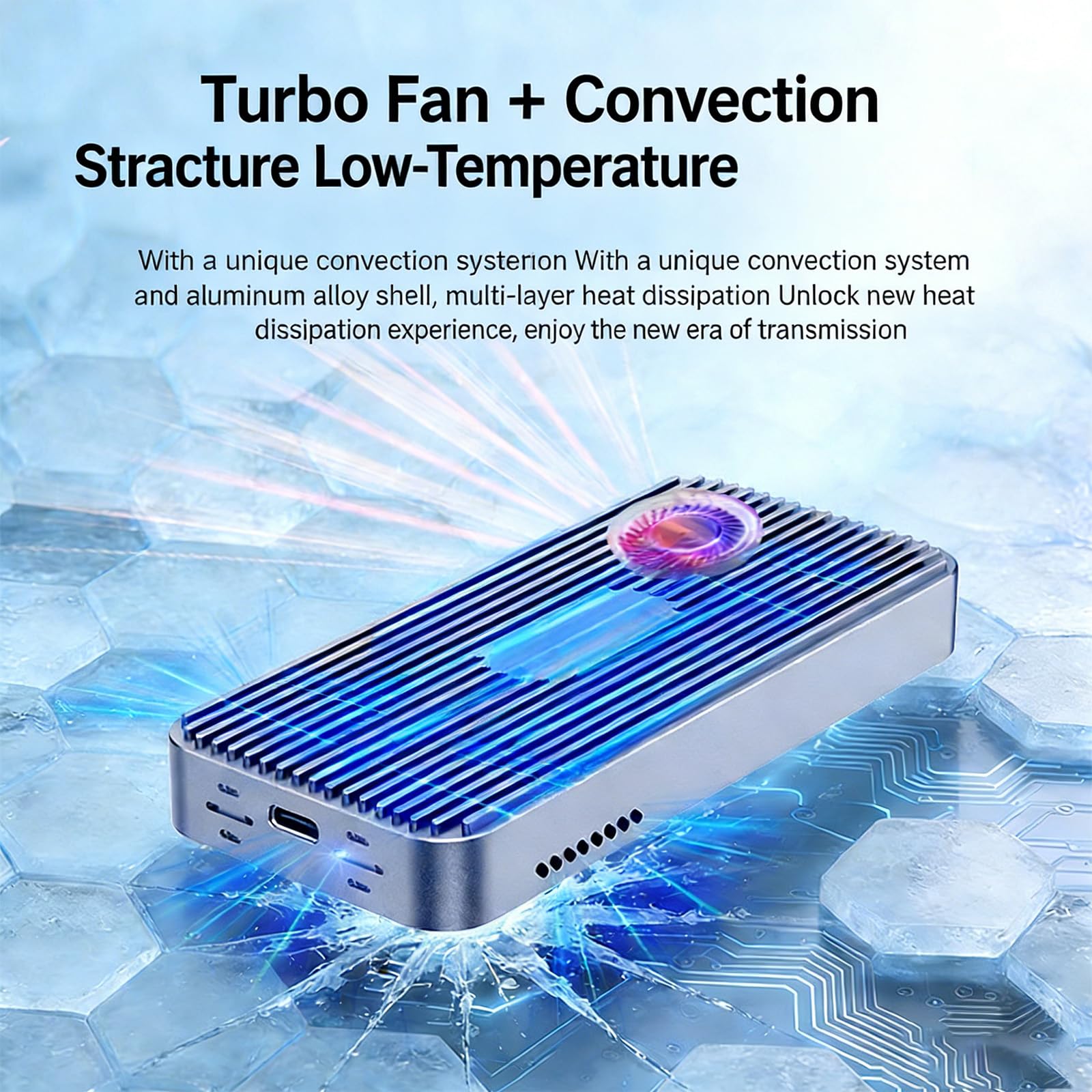 Scatola di alluminio Drive Enclosure con tecnologia THD 5 e trasferimento 80Gbps Ampia Compatibilità Drive Case Sottile Custodia rigida