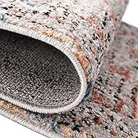 Vista 6 de Unique Loom Aramis Collection - Alfombra rectangular de 5 pies 3 pulgadas x 8 pies, color negro