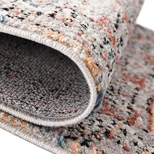 Miniatura 6 de Unique Loom Aramis Collection - Alfombra rectangular de 5 pies 3 pulgadas x 8 pies, color negro