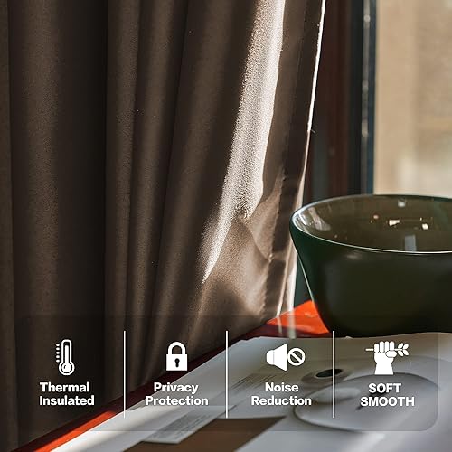 Miniatura 6 de Cortinas plisadas opacas con aislamiento térmico sólido de 96 pulgadas de largo, para sala de estar, patio, puerta, cortina para oscurecer la