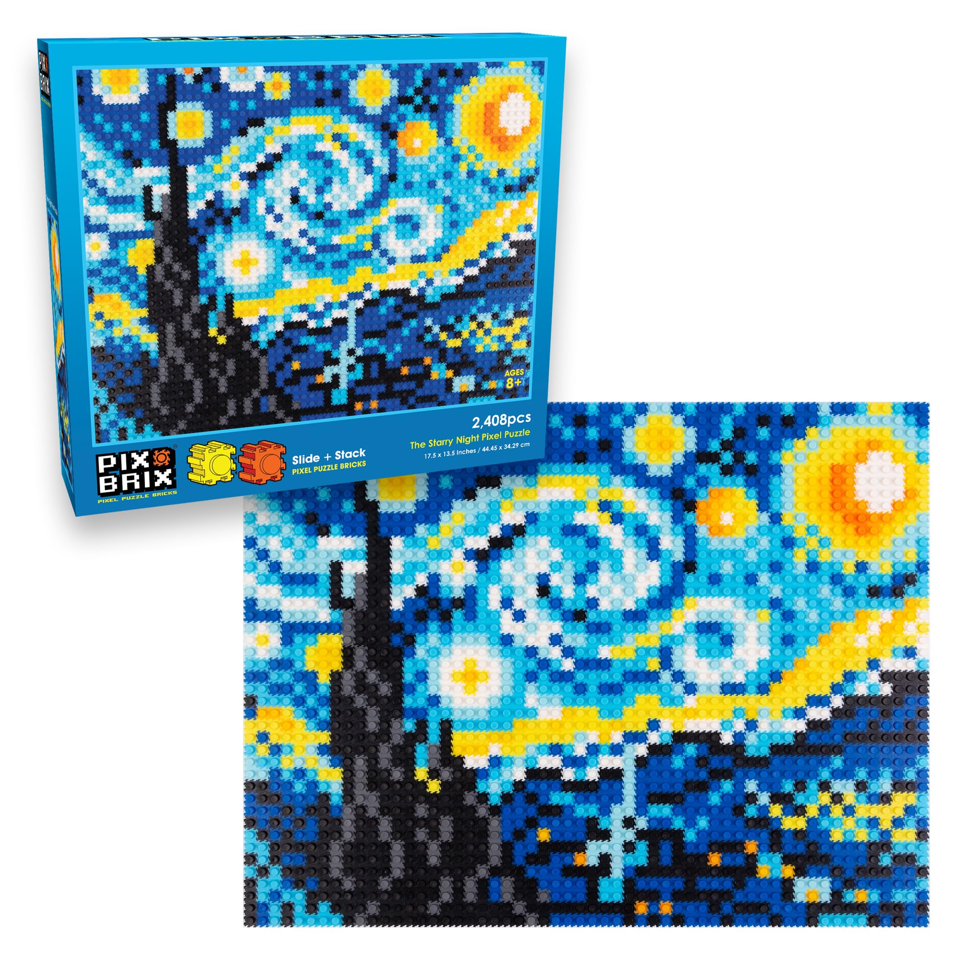 Amazon.com: Pix Brix Pixel Art Puzzle Bricks - Starry Night Pixel