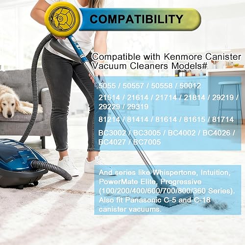 Miniatura 3 de Paquete de 15 bolsas de vacío tipo Q/C HEPA para limpiadores de recipientes Kenmore Modelos # 81214, 81414, 81615, 81714, 21814, BC2005, BC3005,