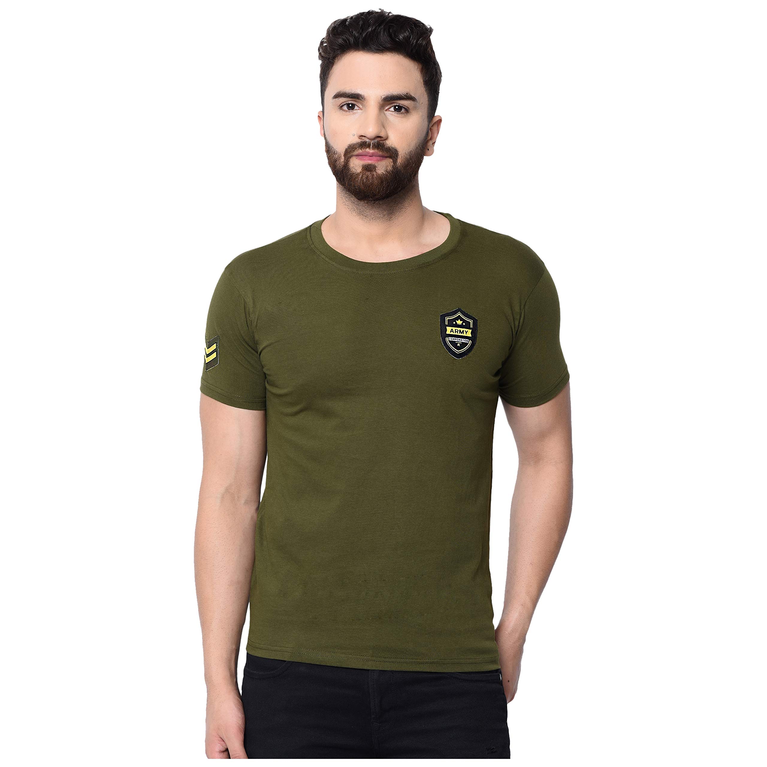 London Hills Men Regular Fit T-Shirt || Regular Fit T-Shirt || Plain T Shirt || Regular Fit T-Shirt (Rib)