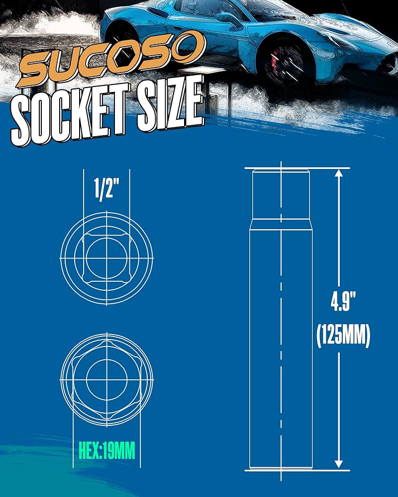 ロストGROCKET5,7 19,25 2,25 Amazon.com: Spike Lug Nuts Socket Key, Stripped Lugnut