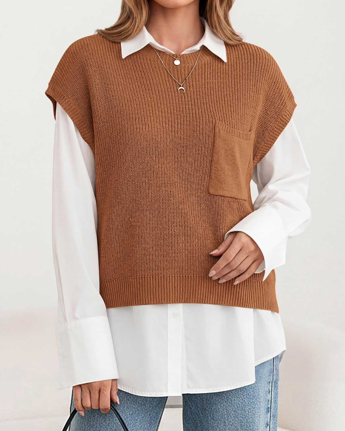 KIRUNDO Spring Summer Short Sleeve Sweater for Women 2026 Casual Sweater Vest Cotton Knit Pullover Tank Tops Fashion Clothing - Image 5